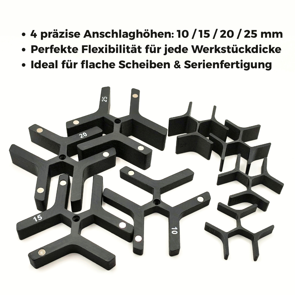 Magnetischer Drehbank Anschlag Set für Drehfutter