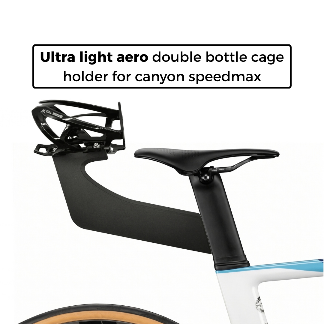 Aero Bottle Cage Mount for Canyon Speedmax | PA612-CF 15% Carbon | Ultra Lightweight 70g | Triathlon Water Bottle Holder