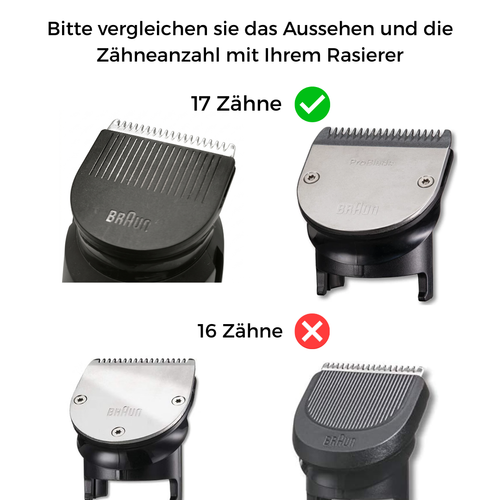 Kammaufsatz 1-11mm für Braun Multigroom MGK3 MGK5 MGK7 BT Typ 5513 5544 17 Zähne