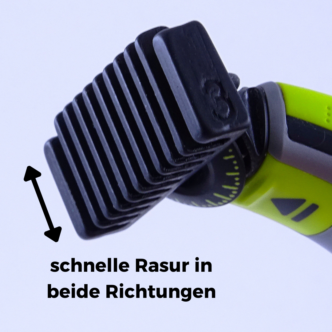 Aufsatz für PHILIPS OneBlade 1-6mm (inkl. 1,5 & 2,5mm) | Hautschonend und Glatt